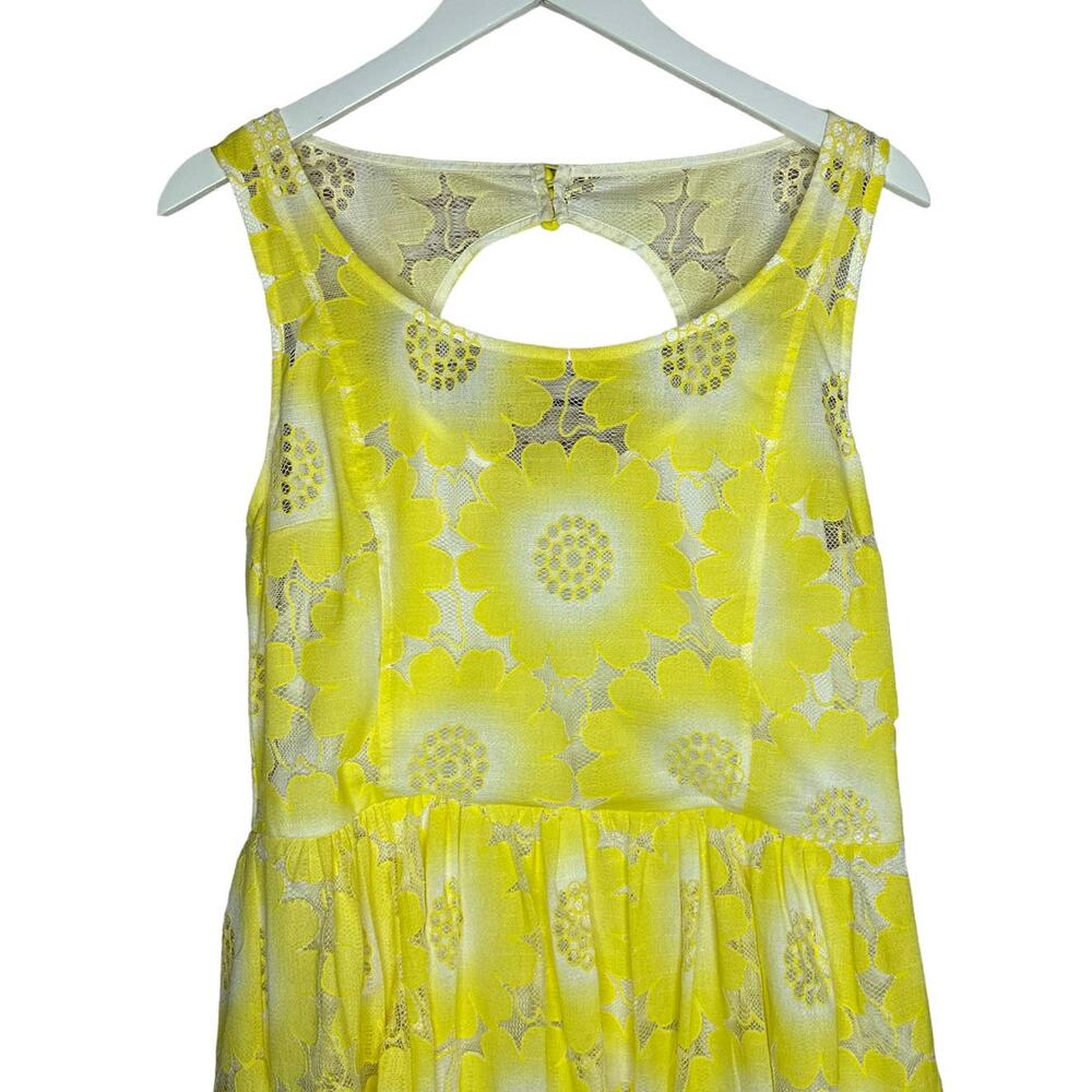 Tracy Reese Yellow Lace Midi Dress - Picture 4 of 10